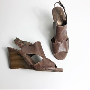 Aerosoles Heel Rest Brown Wedges